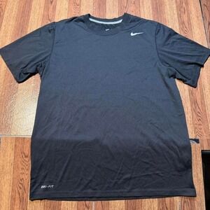 Nike Black Dri-Fit Tech Retro Sportswear Running Train Shirt Medium